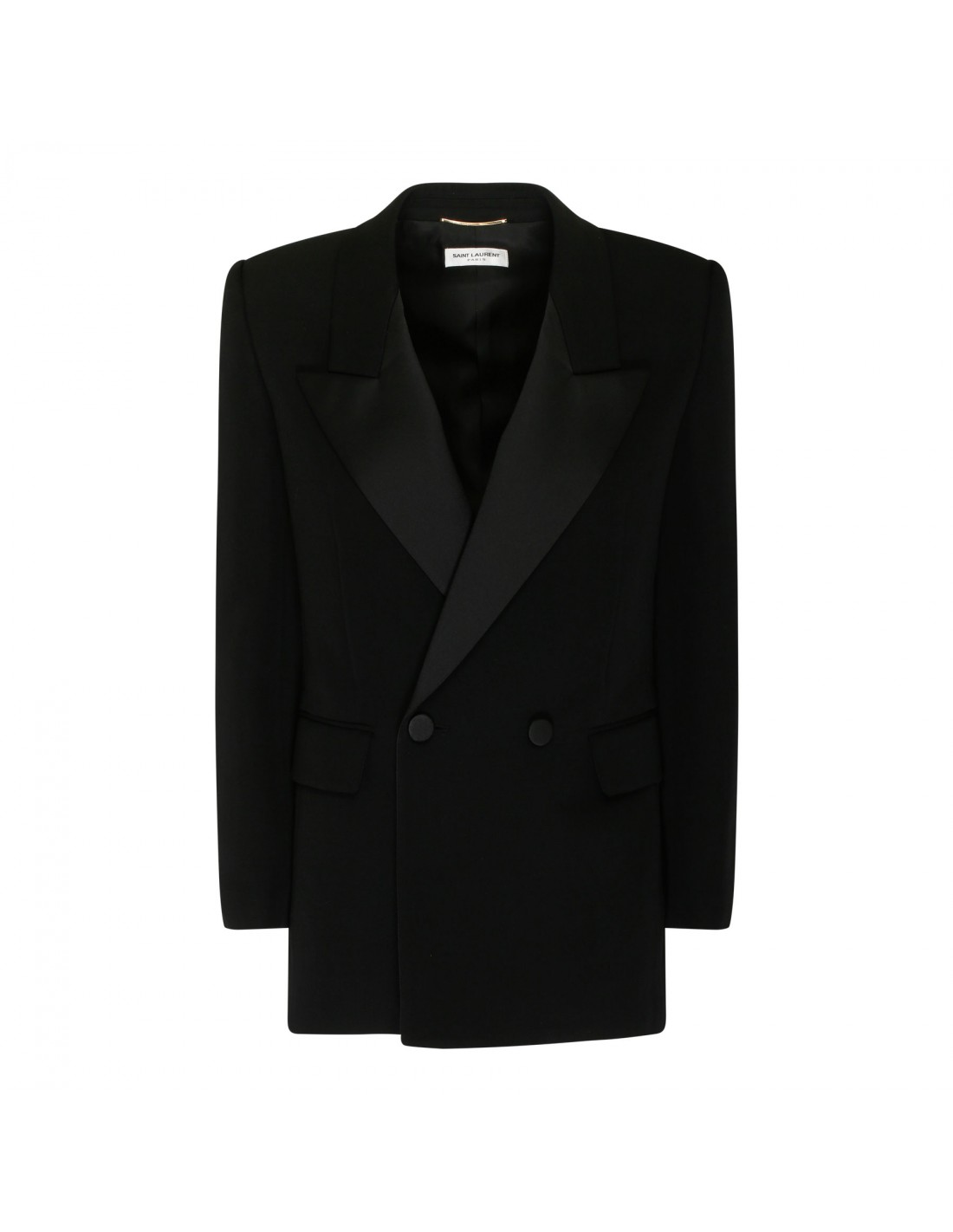 Black grain de poudre tuxedo jacket