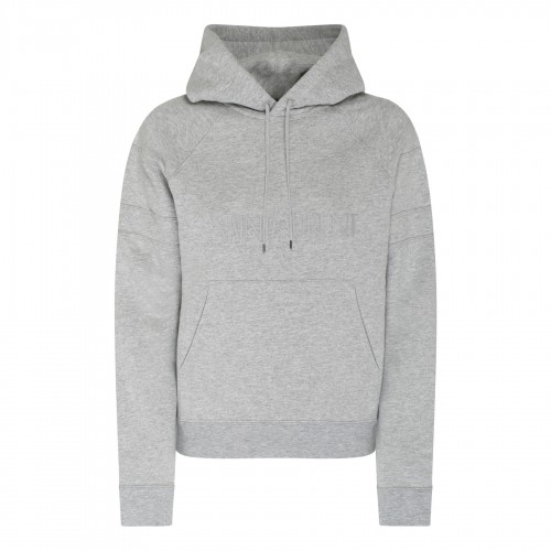 Gray fleece hoodie