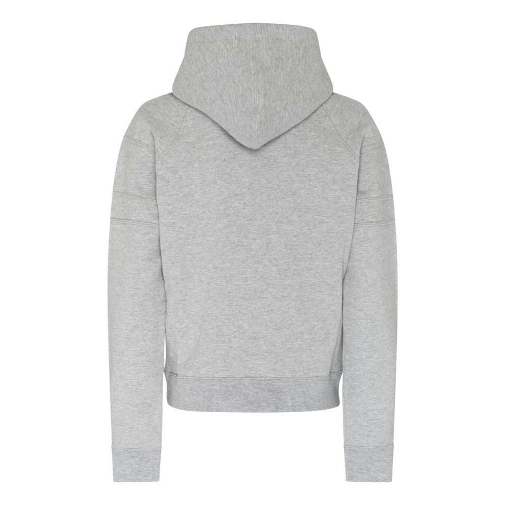 Gray fleece hoodie
