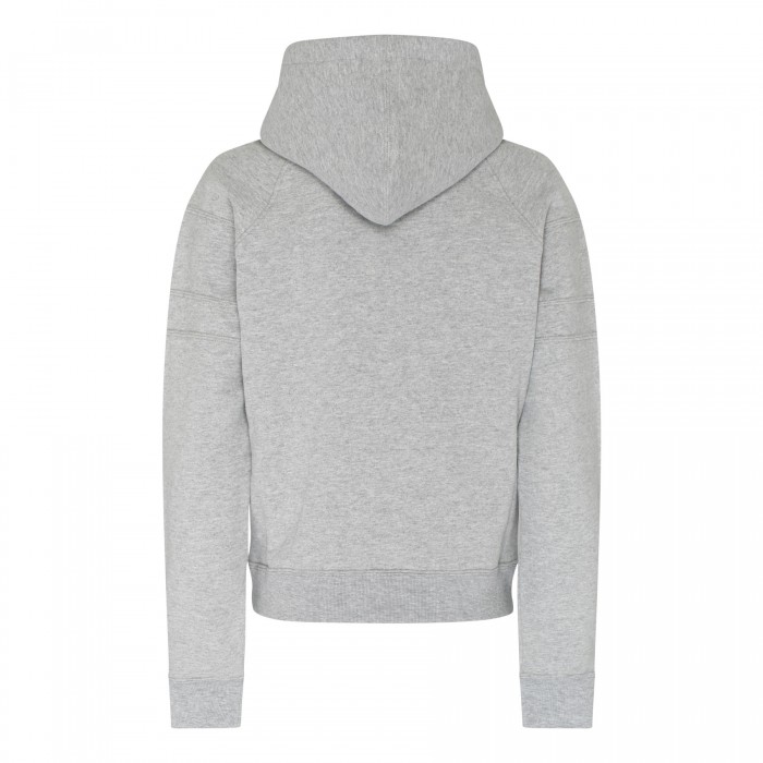 Gray fleece hoodie