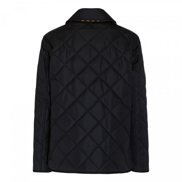 Diamond quilted barn jacket