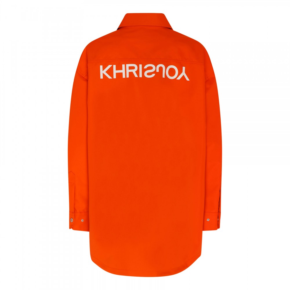 Oversize orange boyfriend shirt