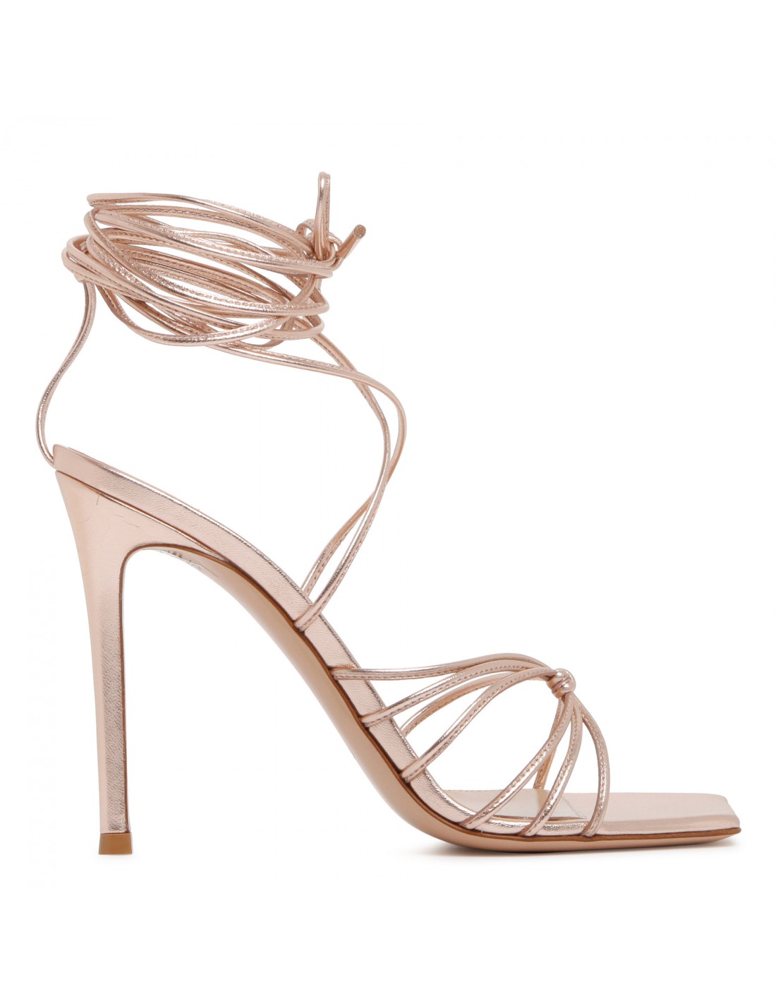 Sylvie metallic peach sandals