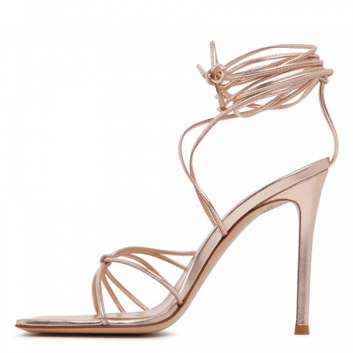 Sylvie metallic peach sandals