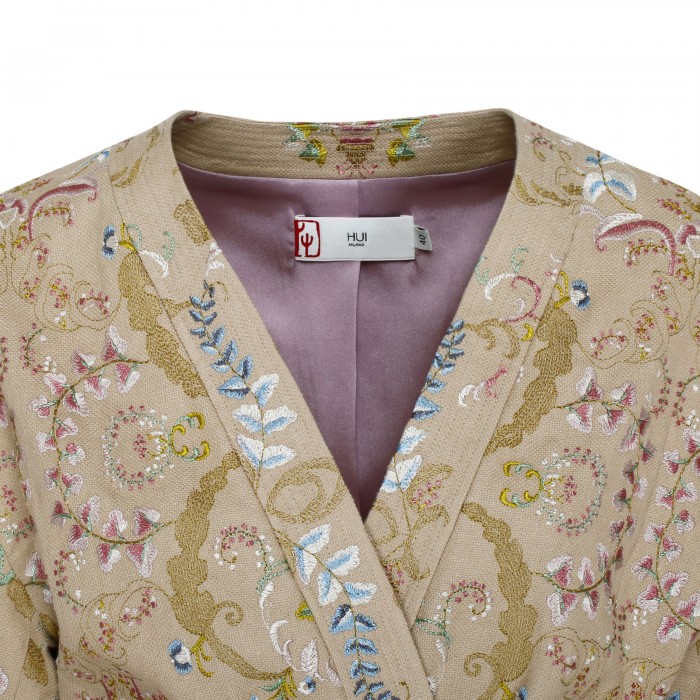 Embroidered kimono jacket