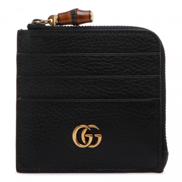 Double G card case with bamboo