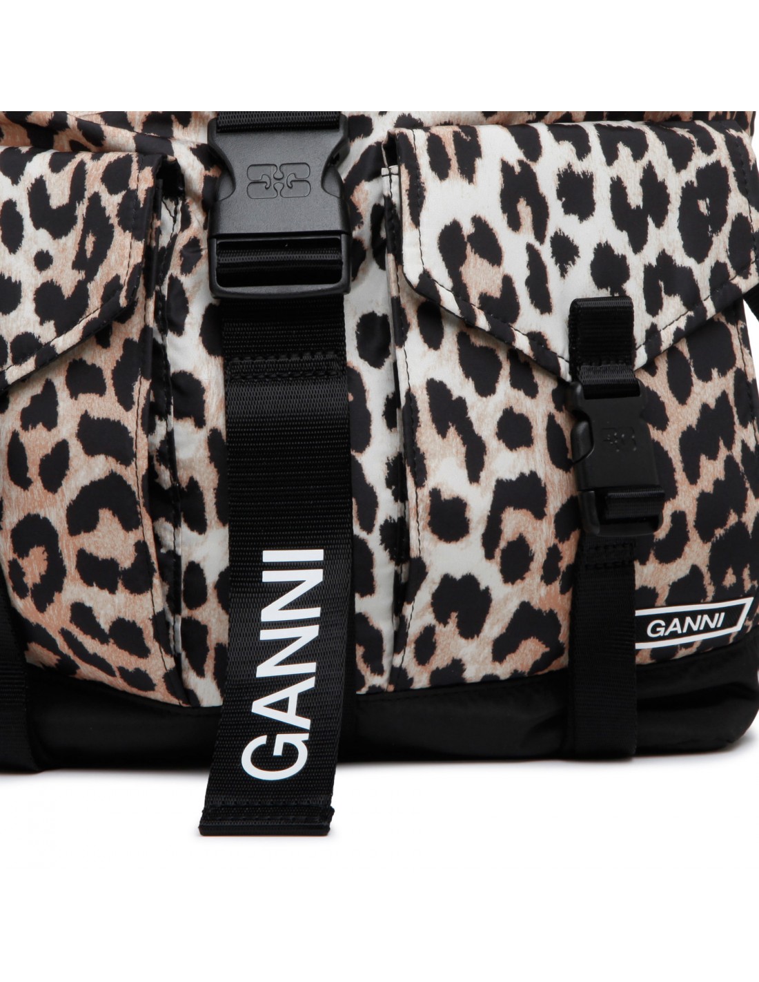 Leopard recycled tech backpack