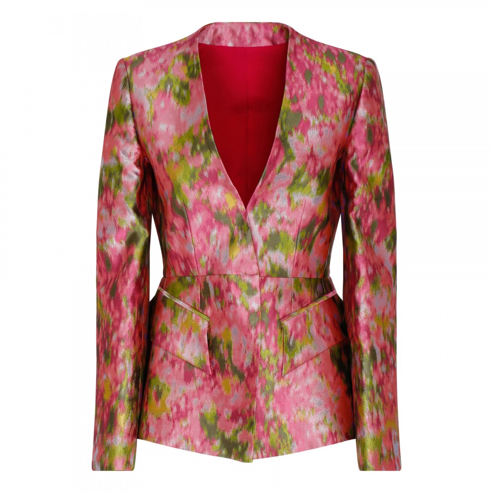 Floral peplum jacket