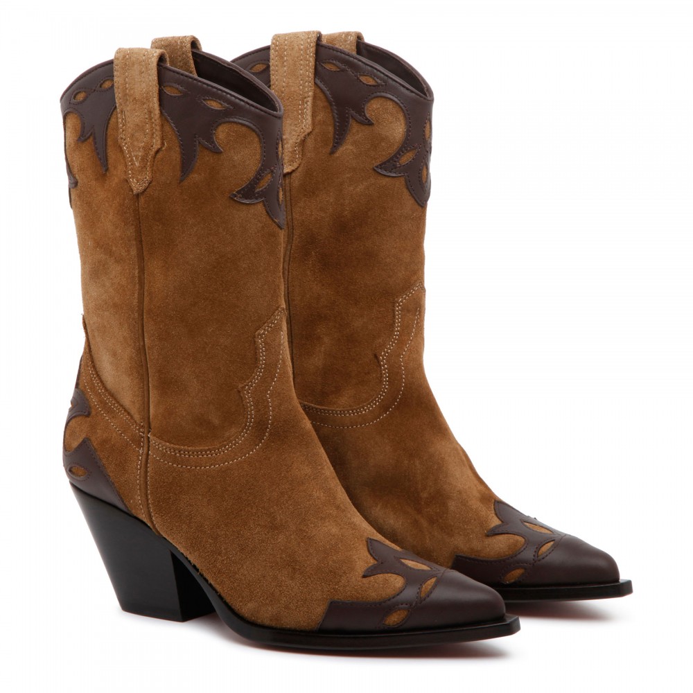 Rodeo brown suede ankle boots