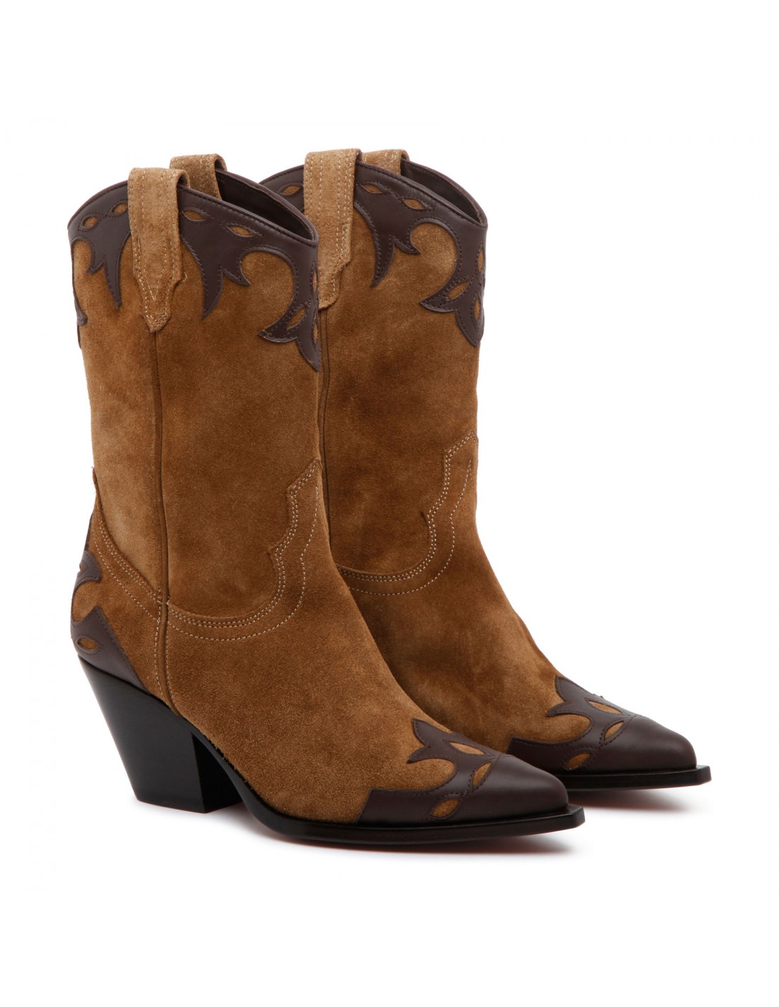 Rodeo brown suede ankle boots