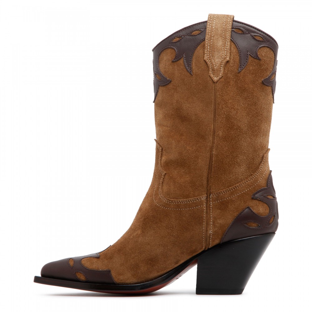 Rodeo brown suede ankle boots