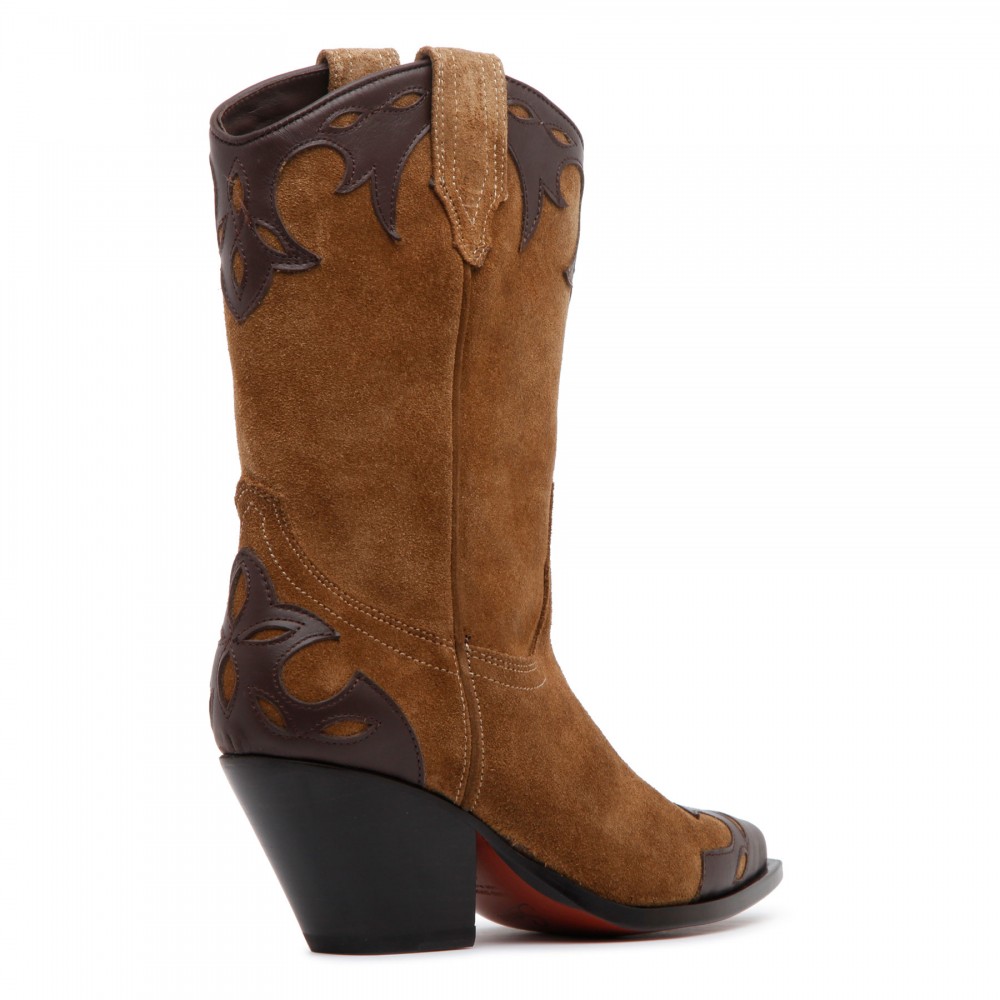 Rodeo brown suede ankle boots