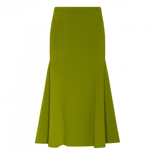 Bright green fishtail skirt