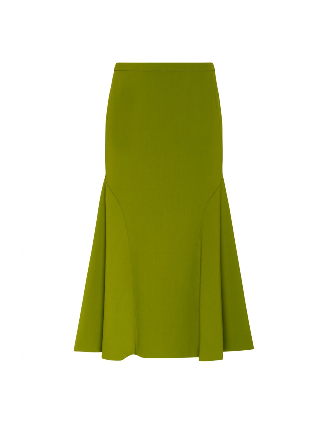 Bright green fishtail skirt