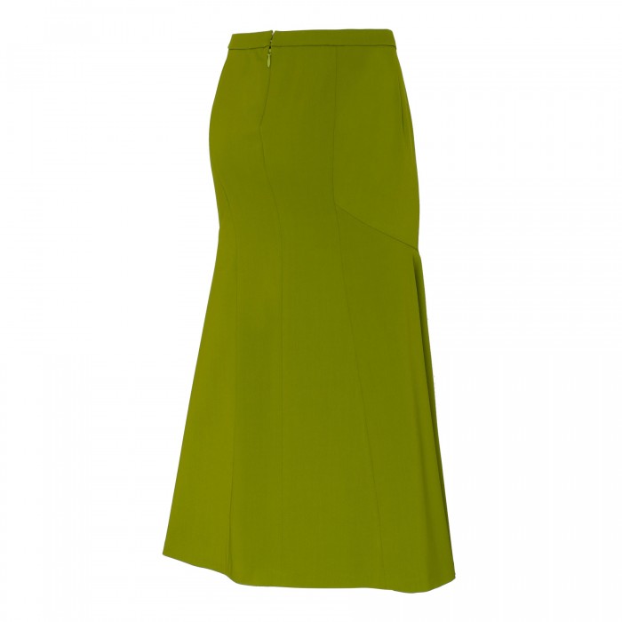 Bright green fishtail skirt