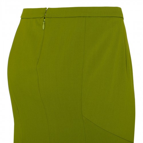 Bright green fishtail skirt 2