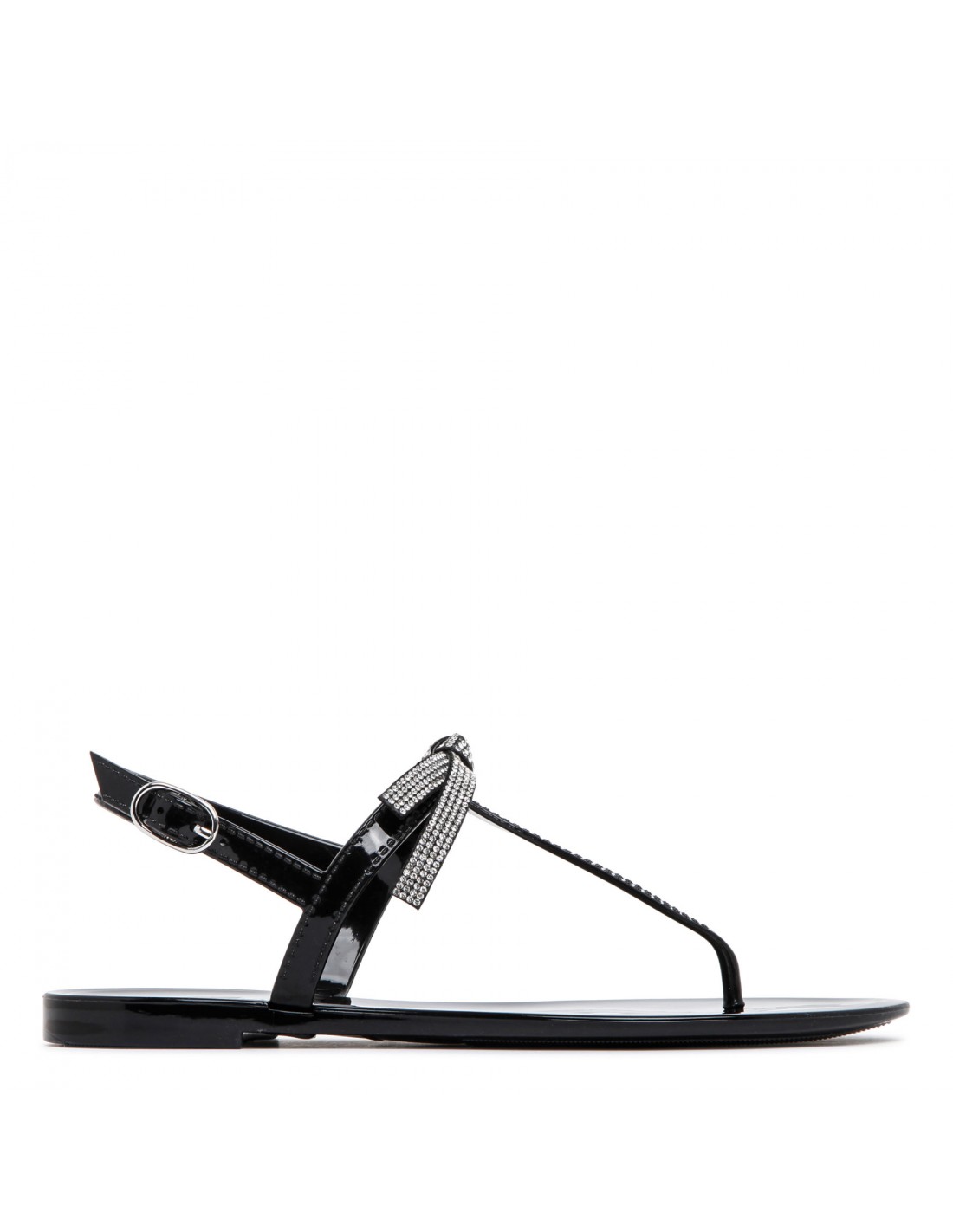 SW Bow Jelly black sandals