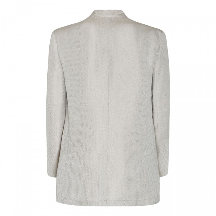 Chalk white jacquard jacket