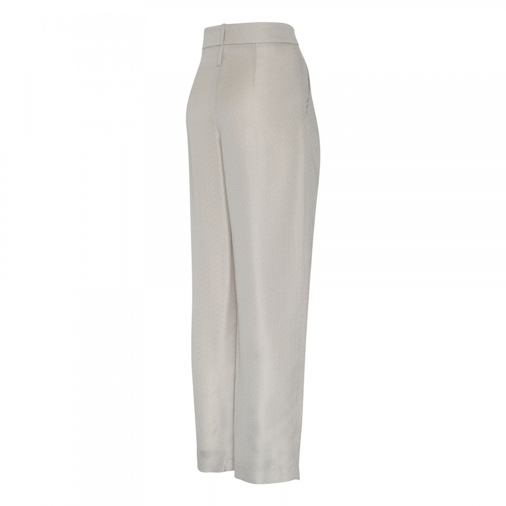 Chalk white jacquard pants