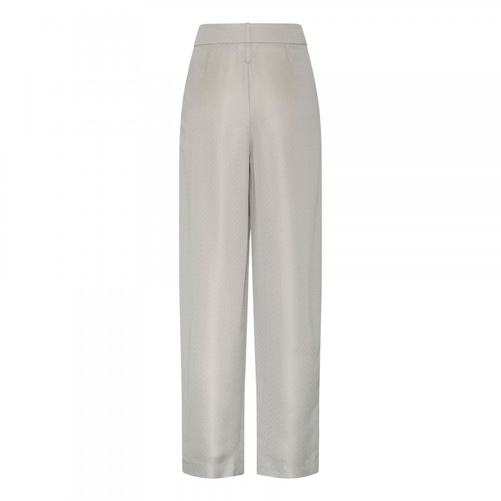 Chalk white jacquard pants