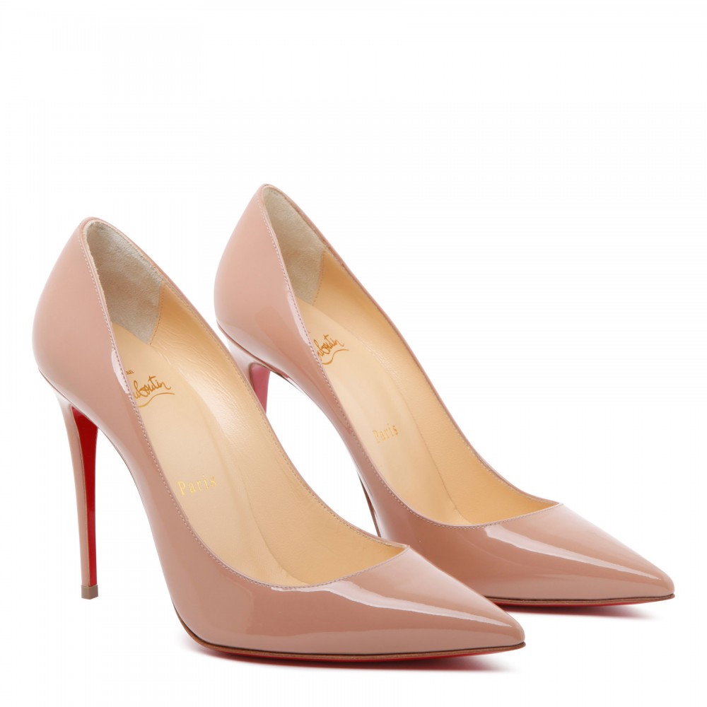 Kate 100 nude patent pumps