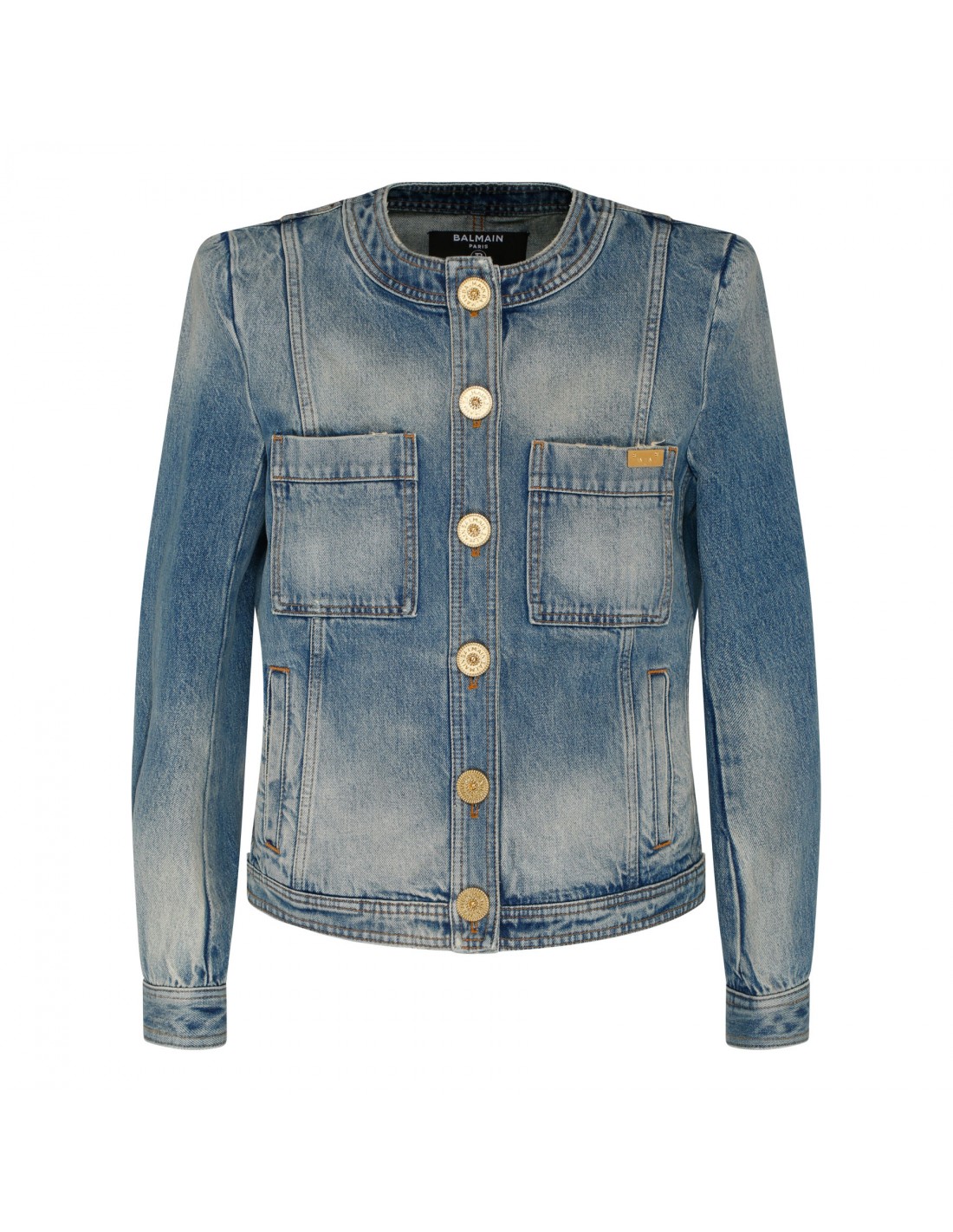 Collarless denim jacket Le Noir Unconventional Luxury