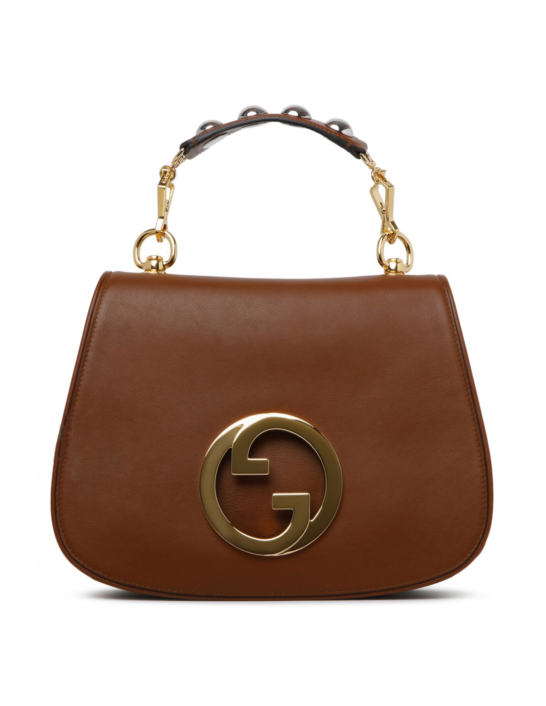 Gucci Blondie top handle bag in orange leather