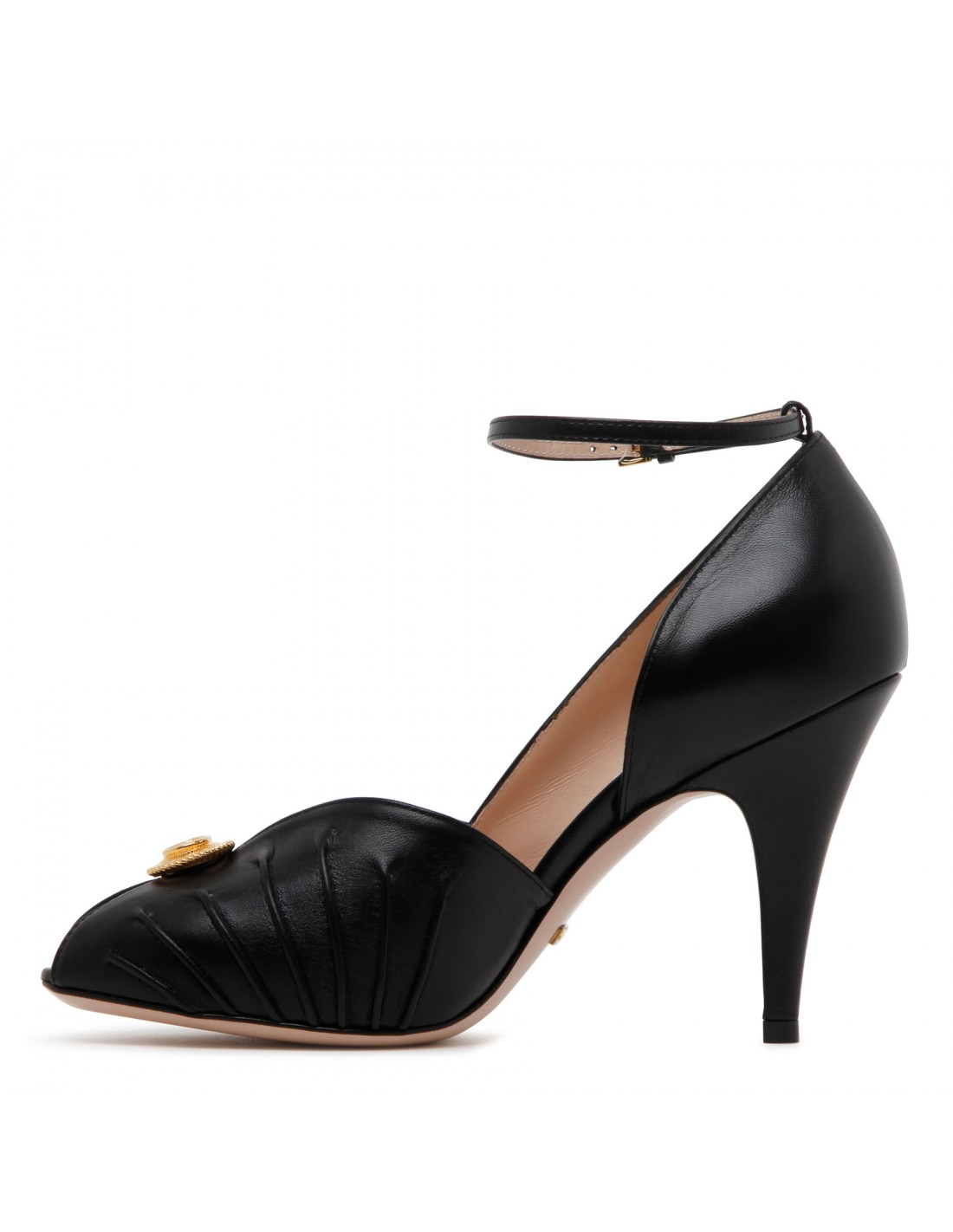 Black opentoe pumps Le Noir Unconventional Luxury