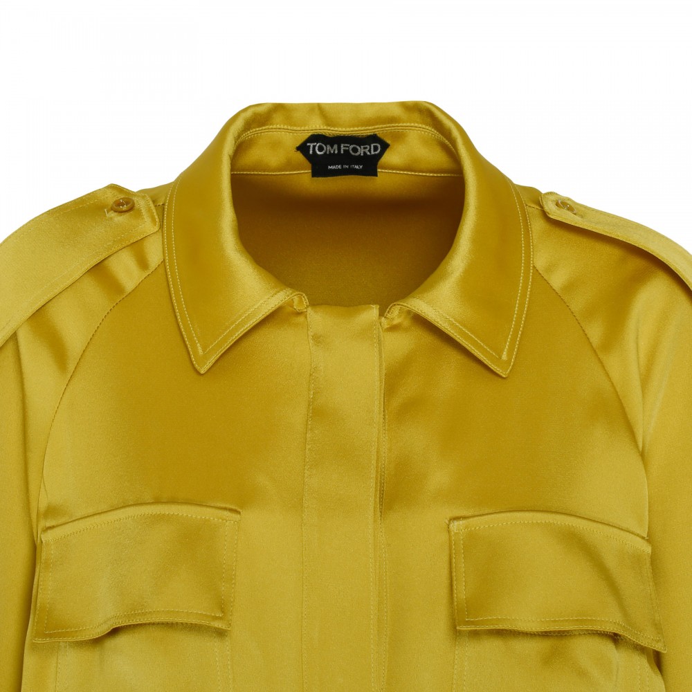 Fluid satin coat dress