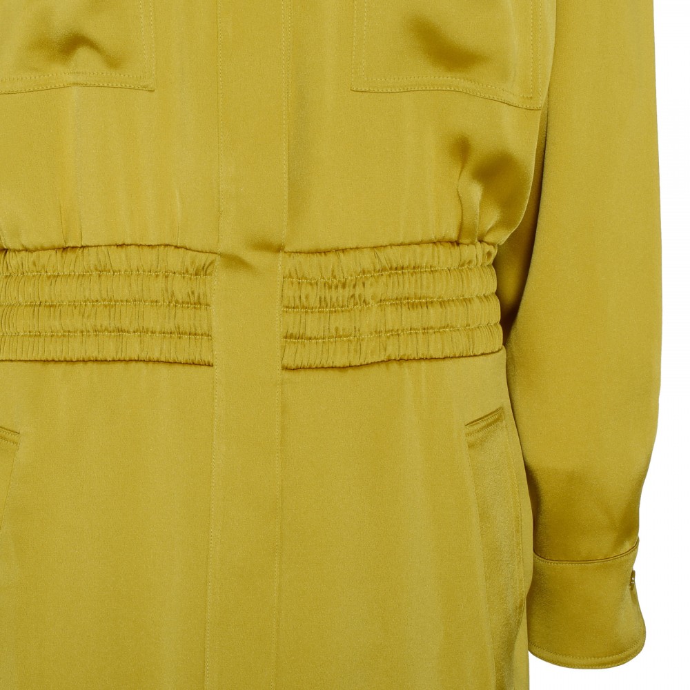 Fluid satin coat dress