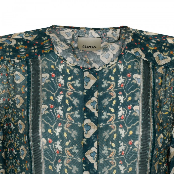 Moeni printed silk blouse