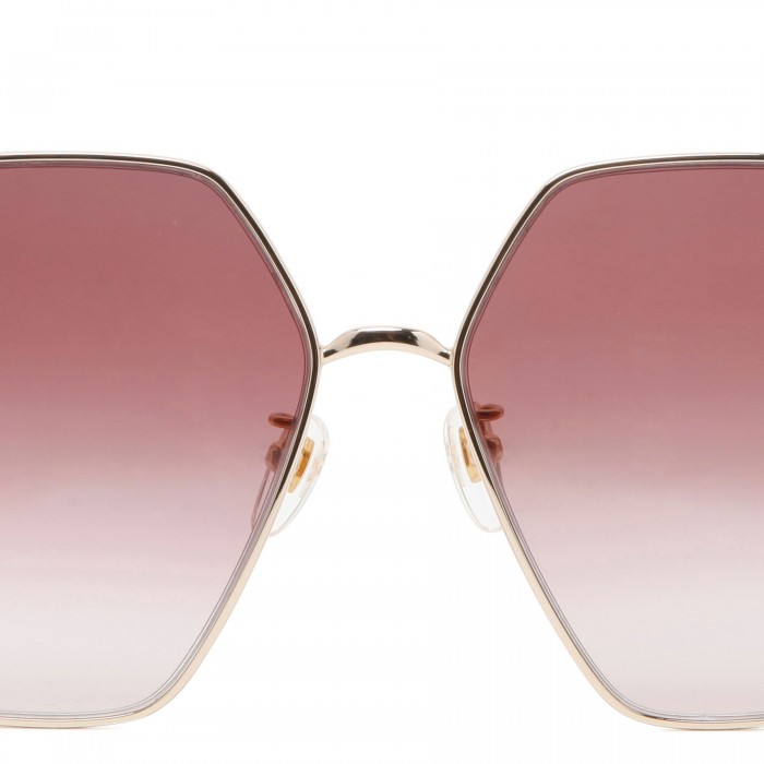 Gold-metal rectangular sunglasses