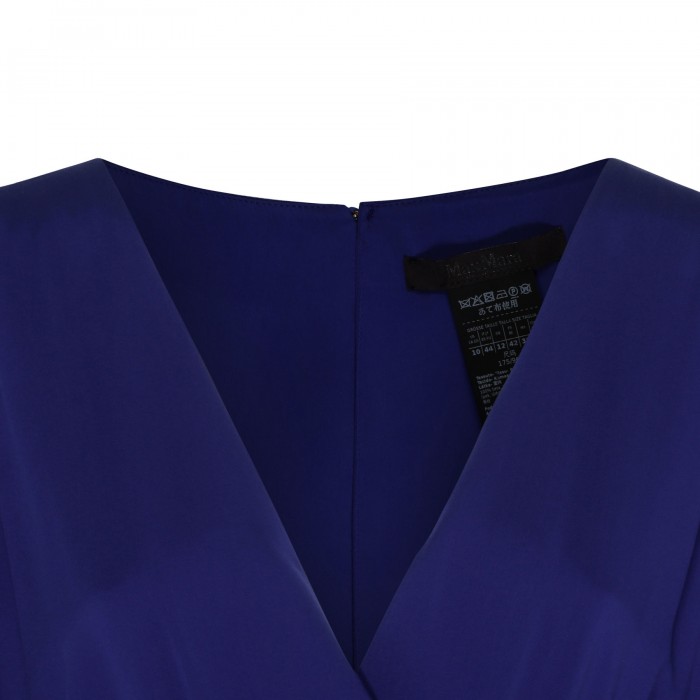 Blue silk georgette dress