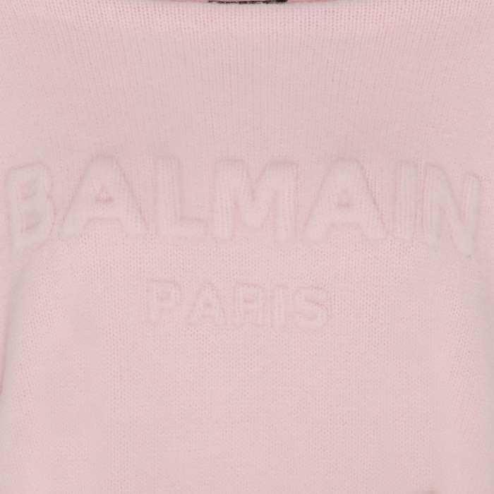 Pink brush wool blend sweater