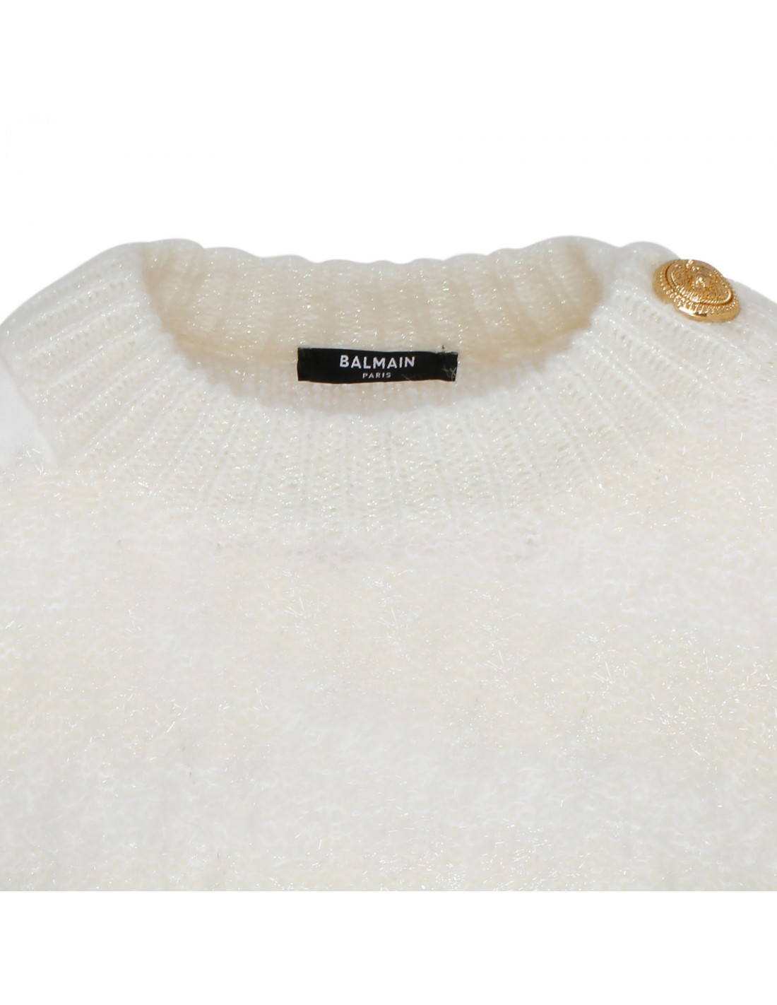 Shoulder-cut mohair blend sweater