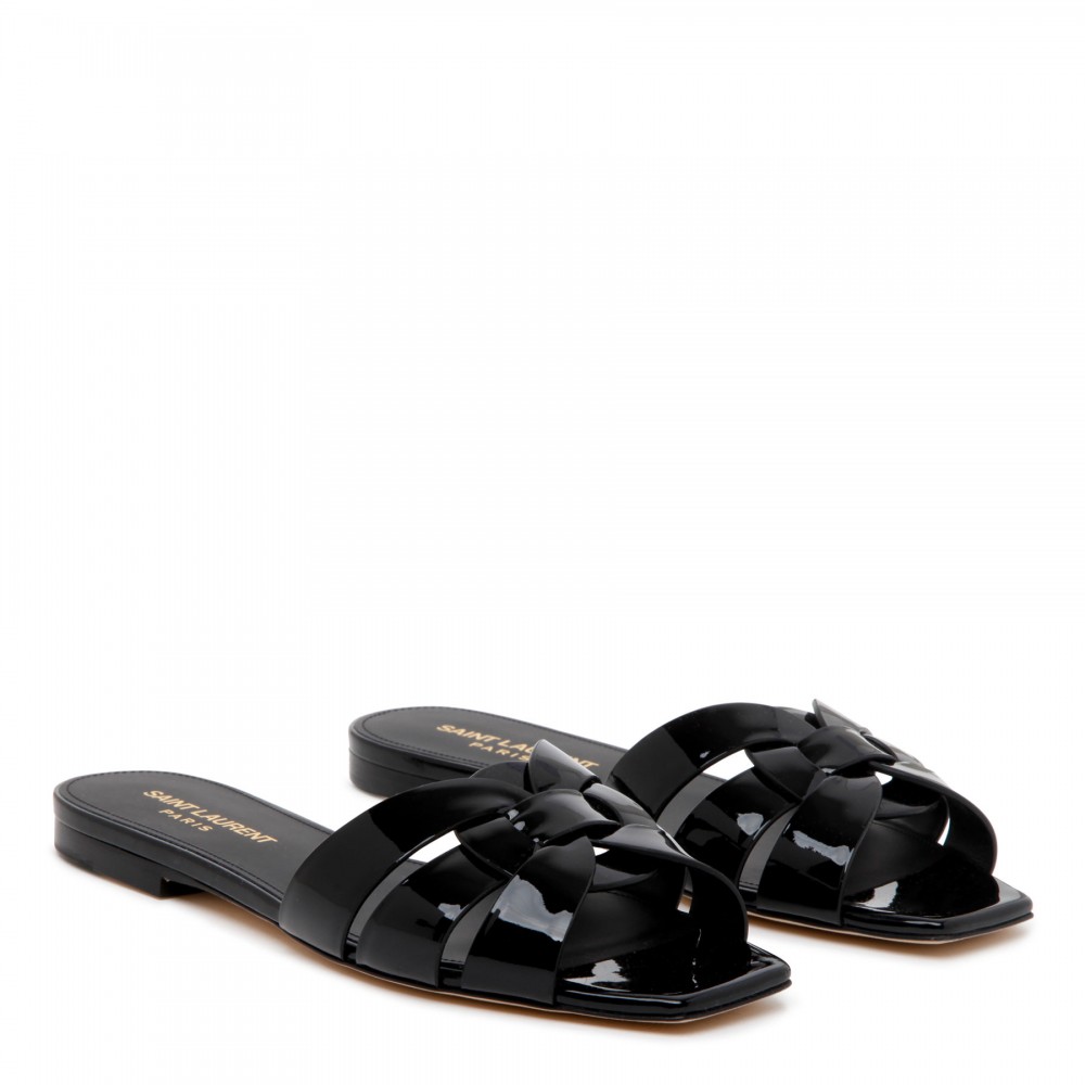 Tribute black slide sandals