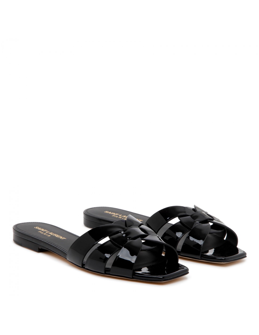 Tribute black slide sandals