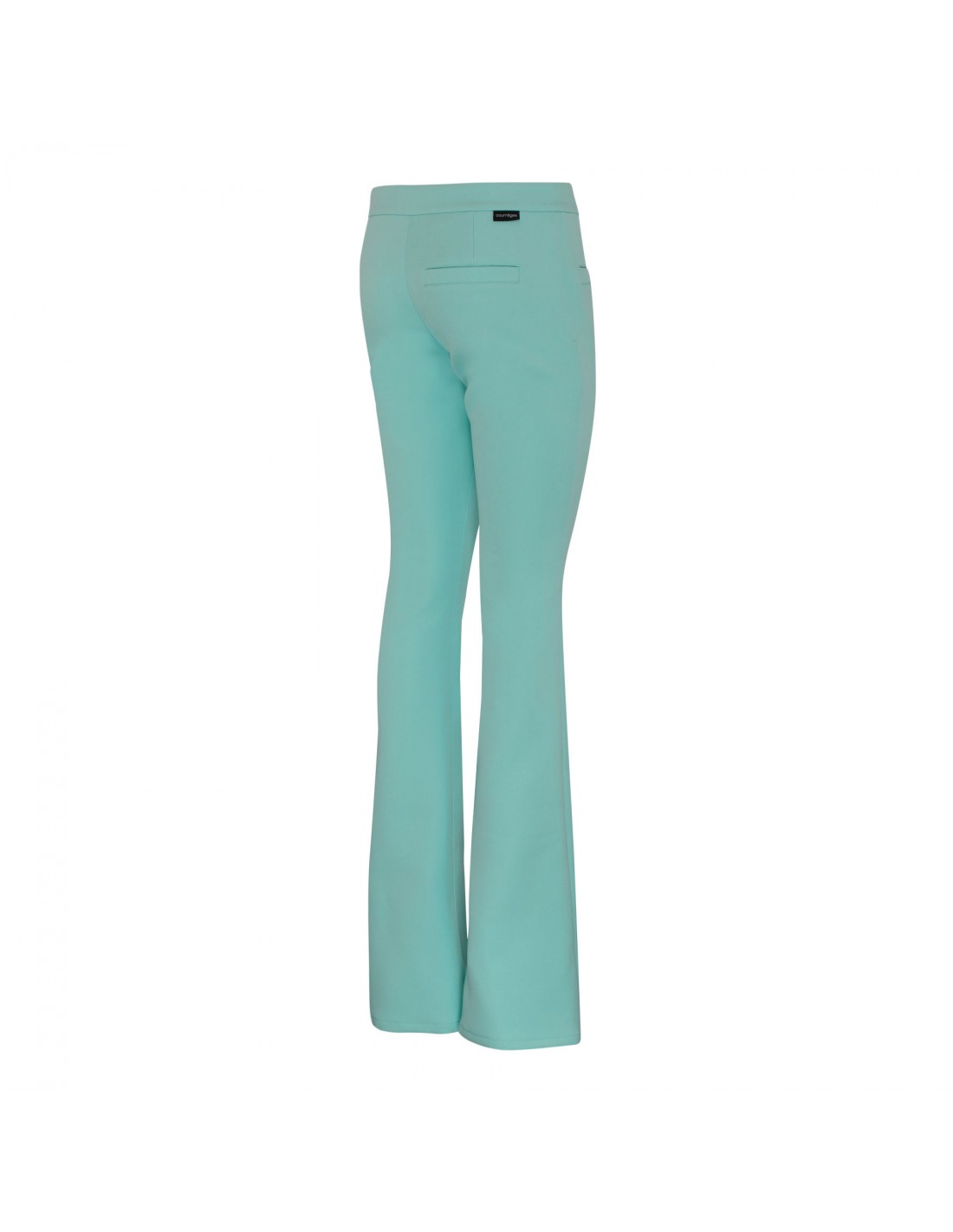 Turquoise twill zipped pants