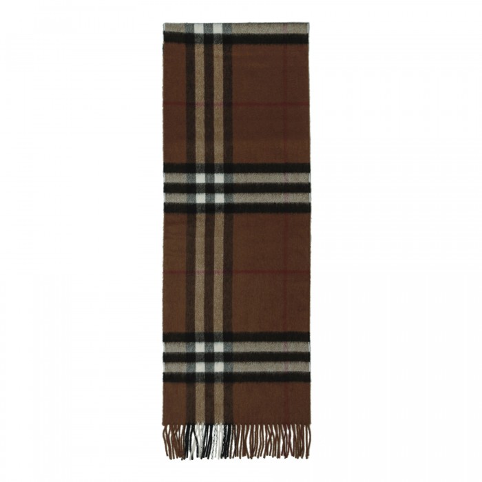Giant check cashmere scarf
