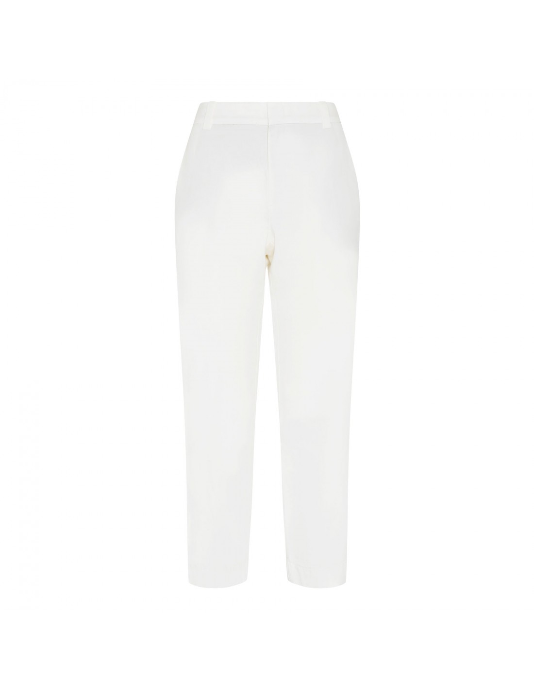 White washed cotton crop pants