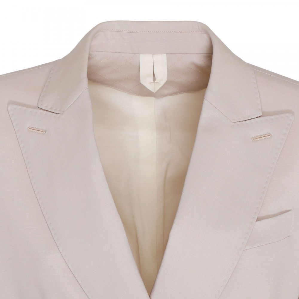 Ice-hue wool and mohair blazer