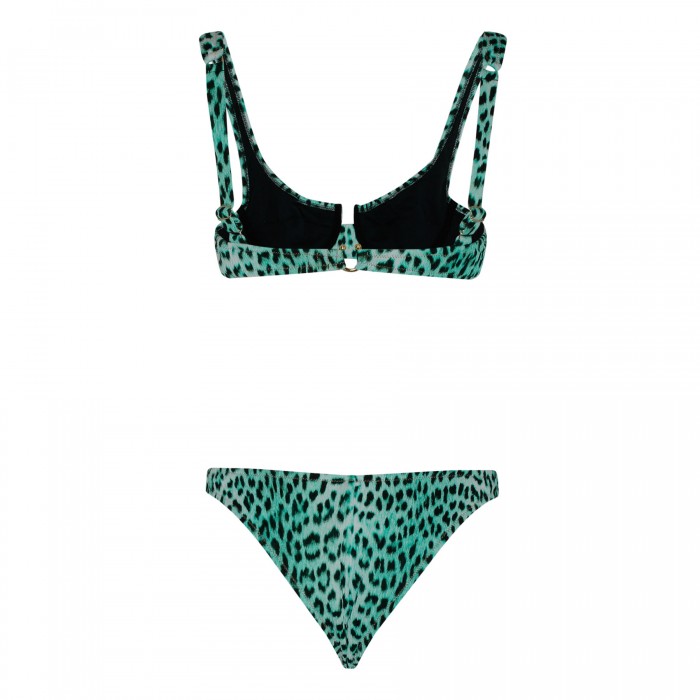 Brigitte blue leopard bikini set