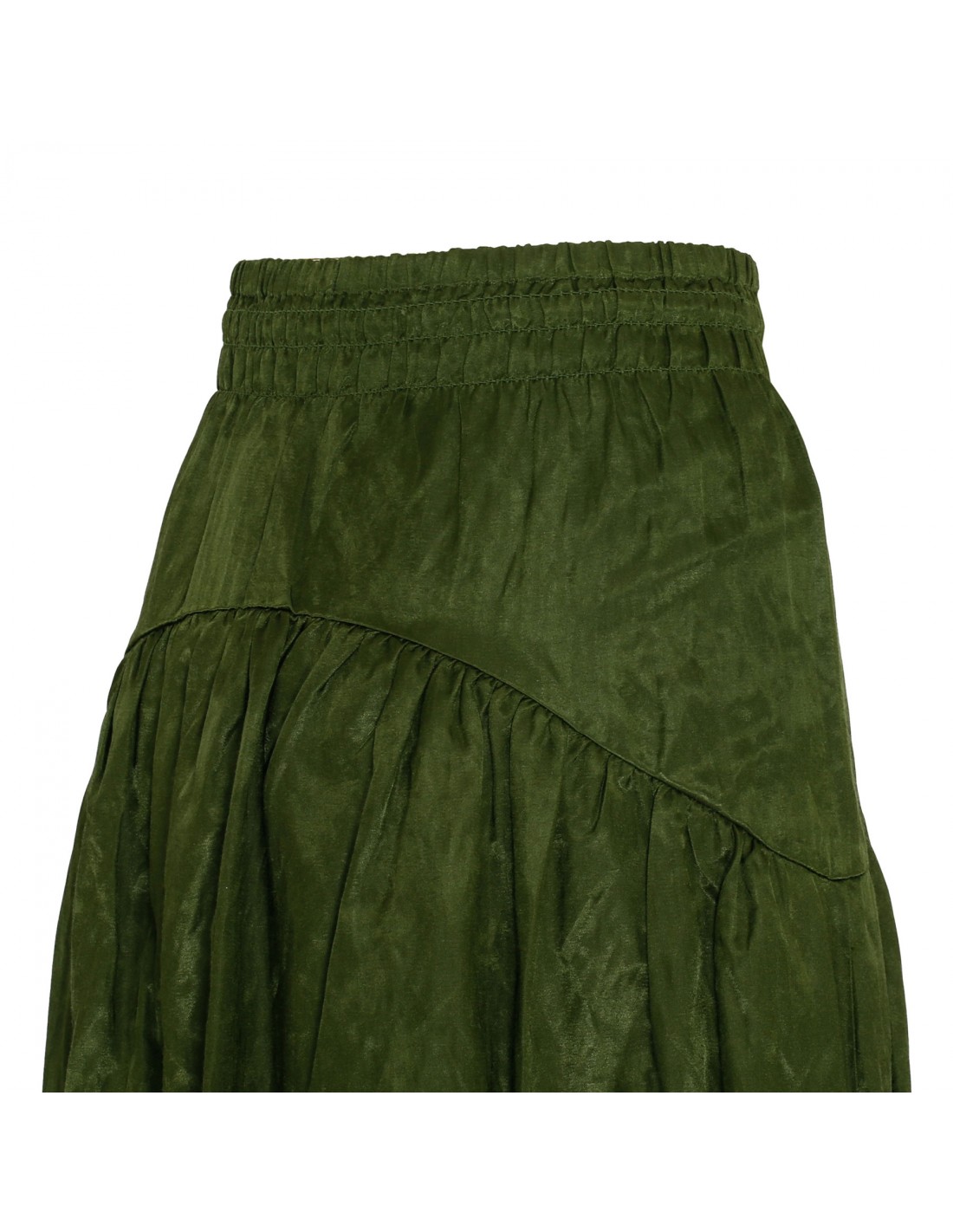 Smocked tiered skirt