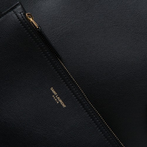 Black leather shopping bag 2