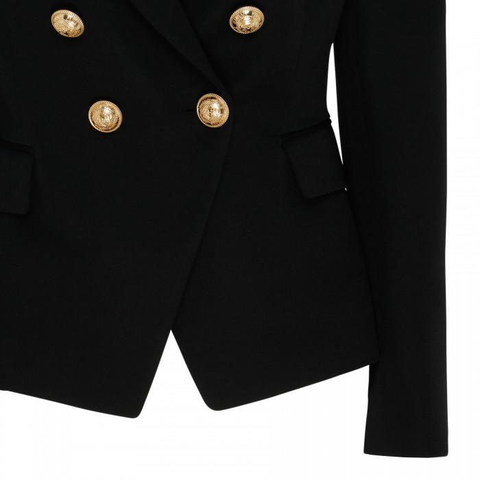 Black velvet wool jacket