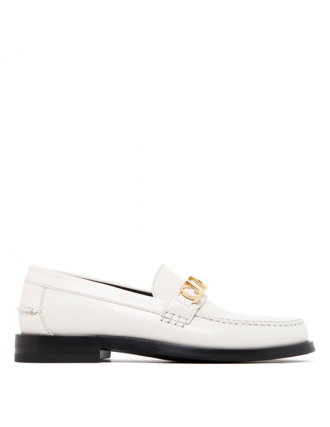 White logo loafers