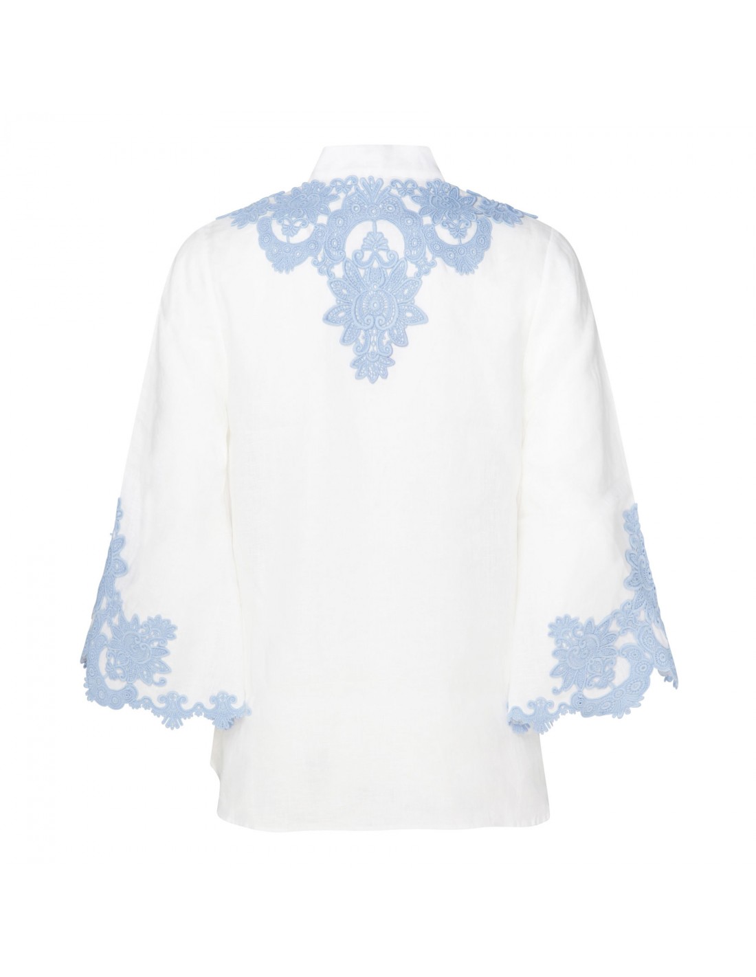 Raie embroidered trim top