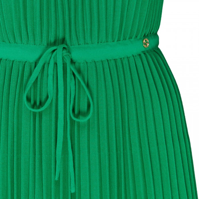 Green viscose blend dress