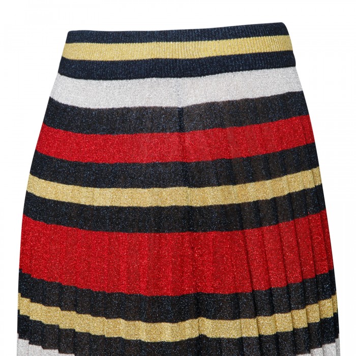 Viscose lamé striped skirt