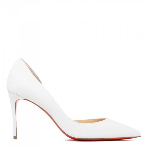 Iriza 85 white nappa pumps